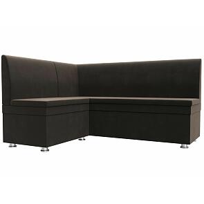 Диван кухонный угловой уют левый угол seven 727 коричневый без механизма