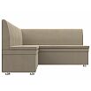 Диван кухонный угловой уют левый угол seven 729 бежевый без механизма