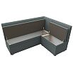 Диван кухонный угловой уют правый угол амур 07 серый без механизма