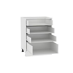 Каркас нижнего шкафа с 4-мя ящиками Н 604 Белый
