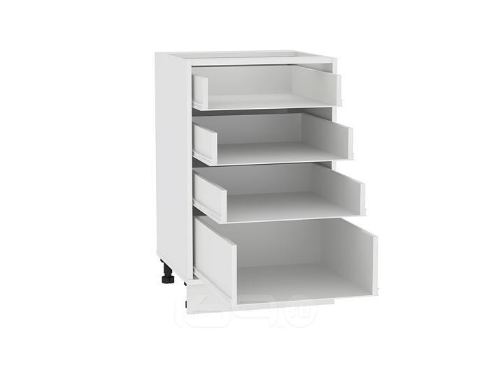 Каркас нижнего шкафа с 4-мя ящиками Н 504 Белый