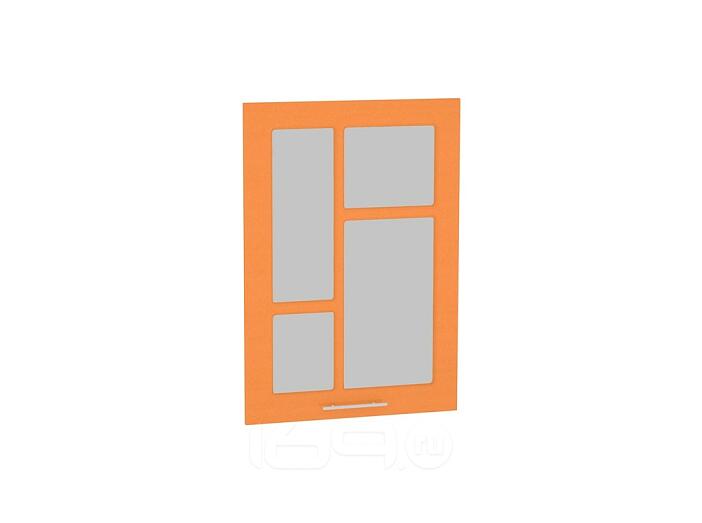 Комплект фасадов Техно со стеклом для каркаса Ф-35 В500 Оранжевый металлик