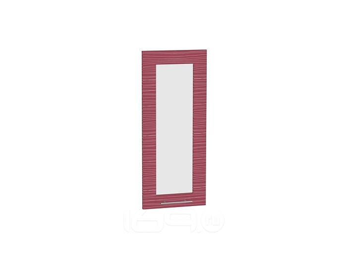 Комплект фасадов Валерия-М со стеклом для каркаса Ф-15 В300 Красный глянец страйп