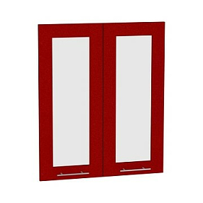 Комплект фасадов Валерия-М со стеклом для каркаса Ф-45Н В609 Гранатовый металлик