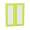 Комплект фасадов Валерия-М со стеклом для каркаса Ф-45Н В609 Лайм глянец