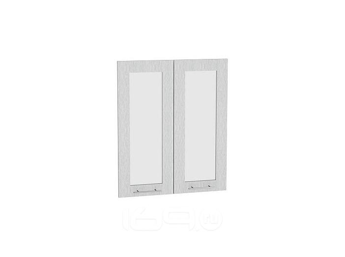 Комплект фасадов Валерия-М со стеклом для каркаса Ф-45Н В609 Серый металлик дождь