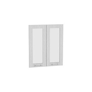 Комплект фасадов Валерия-М со стеклом для каркаса Ф-45Н В609 Серый металлик дождь