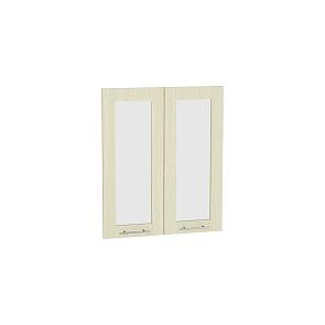 Комплект фасадов Валерия-М со стеклом для каркаса Ф-45 В600 Дуб белёный