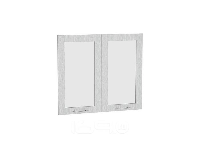 Комплект фасадов Валерия-М со стеклом для каркаса Ф-55Н В809 Серый металлик дождь