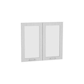 Комплект фасадов Валерия-М со стеклом для каркаса Ф-55Н В809 Серый металлик дождь