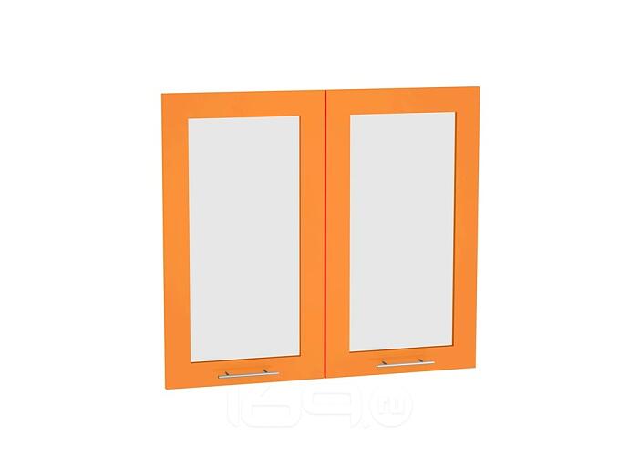 Комплект фасадов Валерия-М со стеклом для каркаса Ф-55 В800 Оранжевый глянец