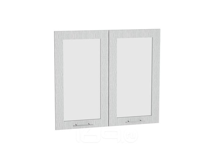 Комплект фасадов Валерия-М со стеклом для каркаса Ф-55 В800 Серый металлик дождь Комплект фасадов Валерия-М со стеклом для каркаса Ф-55 В800 Серый металлик дождь