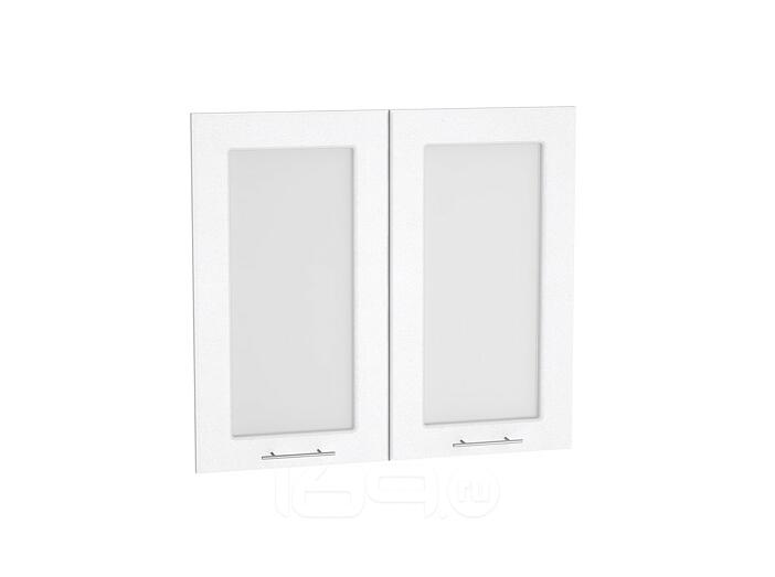 Комплект фасадов Вега со стеклом для каркаса Ф-55 В800 Белый металлик