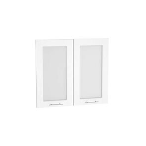 Комплект фасадов Вега со стеклом для каркаса Ф-55 В800 Белый металлик