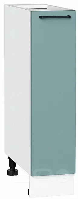 Шкаф нижний бутылочница Флэт Grey-green In 2S/Белый 816*200*478