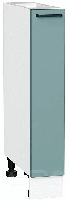 Шкаф нижний бутылочница Флэт Grey-green In 2S/Белый 816*150*478