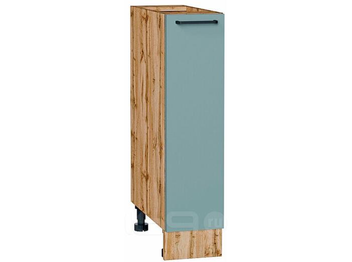 Шкаф нижний бутылочница Флэт Grey-green In 2S/Дуб Вотан 816*200*478