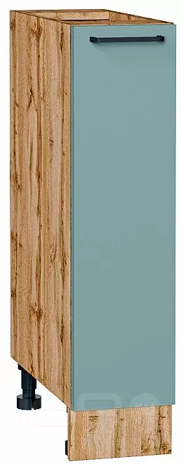 Шкаф нижний бутылочница Флэт Grey-green In 2S/Дуб Вотан 816*200*478