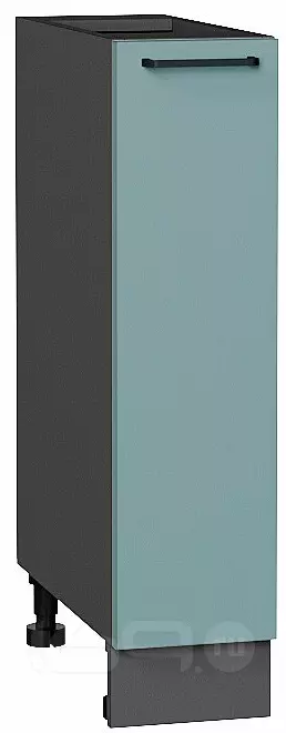Шкаф нижний бутылочница Флэт Grey-green In 2S/Graphite 816*200*478