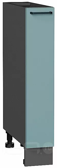 Шкаф нижний бутылочница Флэт Grey-green In 2S/Graphite 816*150*478