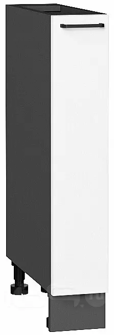 Шкаф нижний бутылочница Флэт White In 2S/Graphite 816*150*478