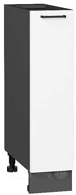 Шкаф нижний бутылочница Флэт White In 2S/Graphite 816*200*478