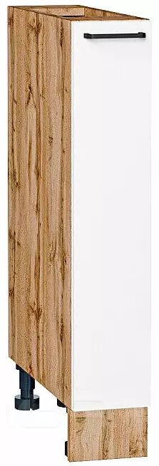 Шкаф нижний бутылочница Флэт White In 2S/Дуб Вотан 816*150*478