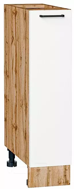Шкаф нижний бутылочница Флэт White In 2S/Дуб Вотан 816*200*478
