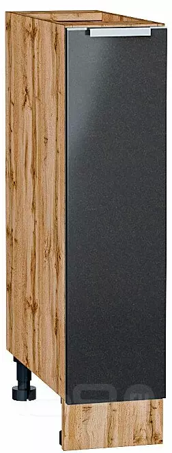Шкаф нижний бутылочница Фьюжн Anthracite Дуб Вотан 816*200*480