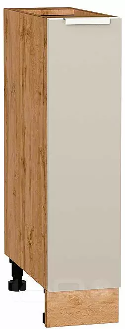 Шкаф нижний бутылочница Фьюжн Cream Silk/Дуб Вотан 816*200*480
