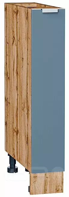 Шкаф нижний бутылочница Фьюжн Silky Blue Дуб Вотан 816*150*480