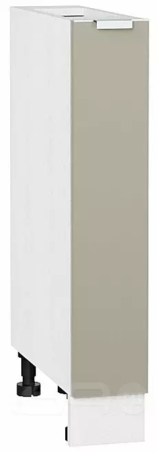 Шкаф нижний бутылочница Фьюжн Silky Grey Белый 816*150*480