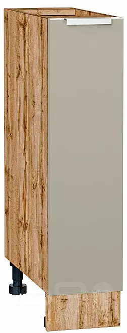 Шкаф нижний бутылочница Фьюжн Silky Grey Дуб Вотан 816*200*480