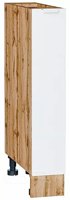 Шкаф нижний бутылочница Фьюжн Silky White Дуб Вотан 816*150*480