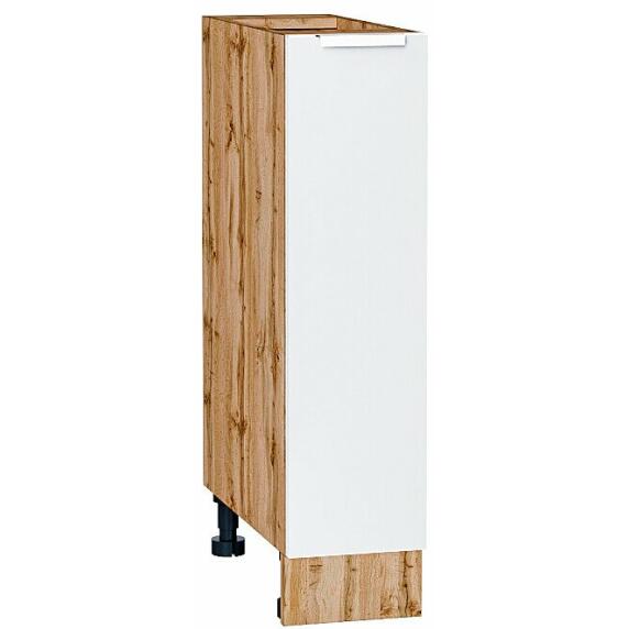 Шкаф нижний бутылочница Фьюжн Silky White Дуб Вотан 816*200*480