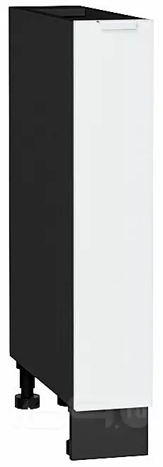Шкаф нижний бутылочница Фьюжн Silky White Graphite 816*150*480