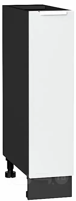 Шкаф нижний бутылочница Фьюжн Silky White Graphite 816*200*480