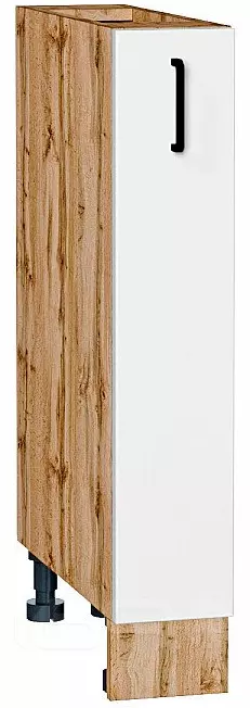 Шкаф нижний бутылочница Лофт Super White Дуб Вотан 816*150*480