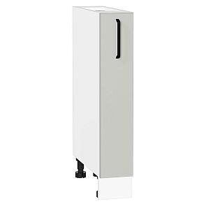 Шкаф нижний бутылочница Нео Grey Silk/Белый 816*150*480