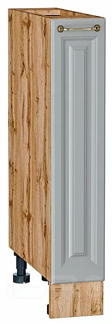 Шкаф нижний бутылочница Ницца Графит/Дуб Вотан 816*150*478