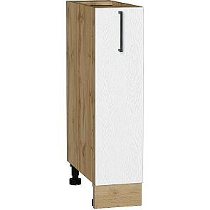 Шкаф нижний бутылочница Сканди White Silkwood/Дуб Вотан 816*200*480