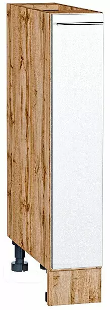 Шкаф нижний бутылочница Валерия-М Белый металлик Дуб Вотан 816*150*478