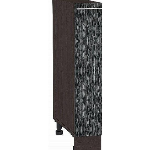 Шкаф нижний бутылочница Валерия-М Черный металлик дождь Graphite 816*150*478