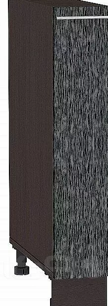 Шкаф нижний бутылочница Валерия-М Черный металлик дождь Graphite 816*150*478