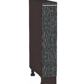 Шкаф нижний бутылочница Валерия-М Черный металлик дождь Graphite 816*200*478