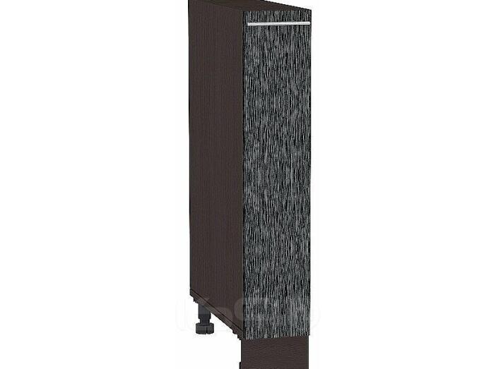 Шкаф нижний бутылочница Валерия-М Черный металлик дождь Graphite 816*200*478