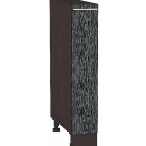 Шкаф нижний бутылочница Валерия-М Черный металлик дождь Graphite 816*200*478
