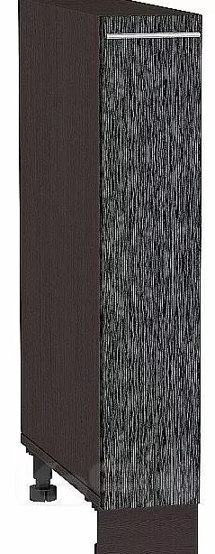 Шкаф нижний бутылочница Валерия-М Черный металлик дождь Graphite 816*200*478