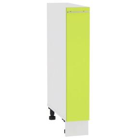 Шкаф нижний бутылочница Валерия-М НБ 150 Лайм глянец-Белый