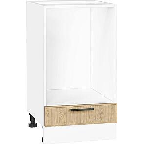 Шкаф нижний под духовку Эйр Real Oak/Белый 816*450*476